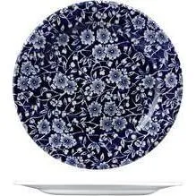 Victorian Calico Willow Round Plate - Wide Rim