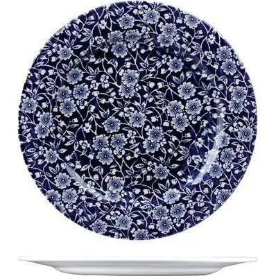 Victorian Calico Willow Round Plate - Wide Rim