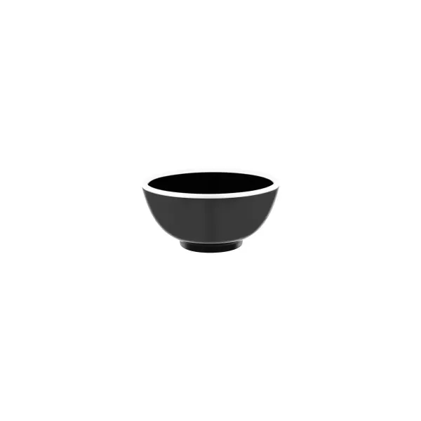 Bowl Vintage Round Rim Black/White — 125x65mm 430ml
