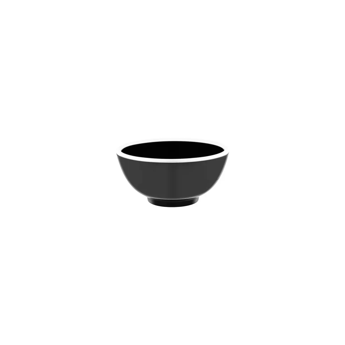 Bowl Vintage Round Rim Black/White — 125x65mm 430ml