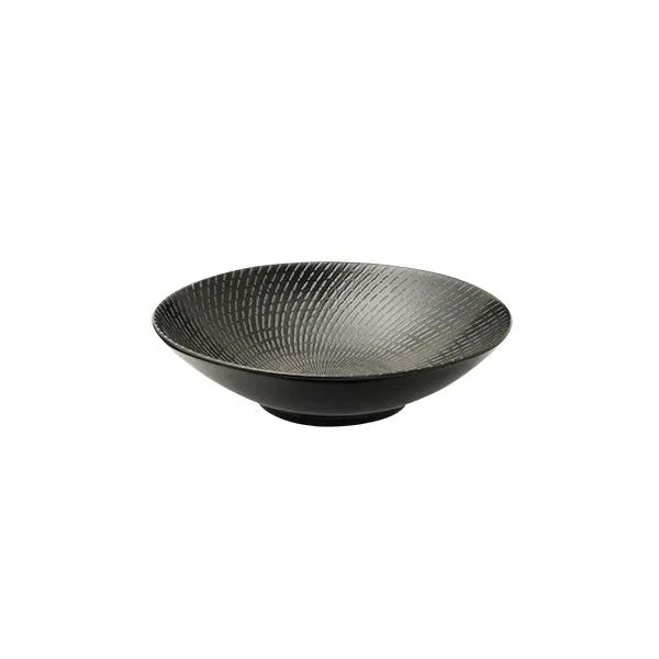 Round Bowl Black Swirl — 240mm