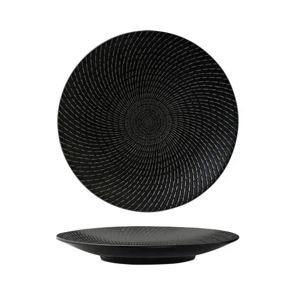 Black Swirl Coupe Plate 275mm [each]