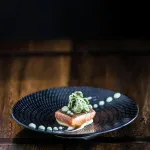 Zen Black Swirl Round Coupe Plate